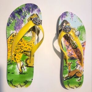 Rare Henri bendel flip flops